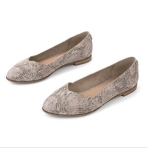 Tom’s Julie Snakeskin Patterned Flats Shoes 8